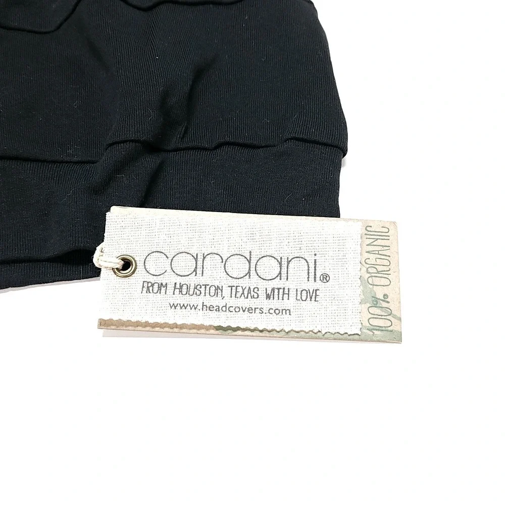 Cardani Trinity Turban Women OS Black NEW Organic Cotton Headcover TU-12436-4712